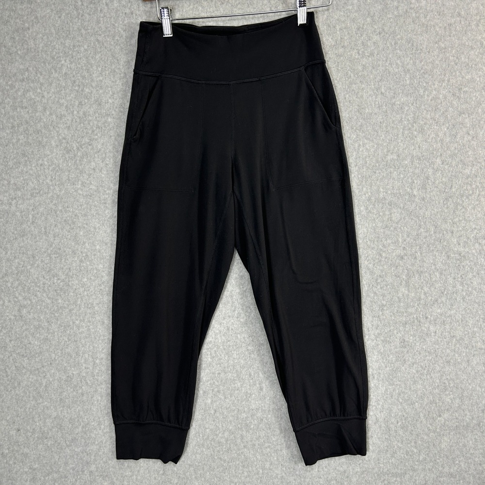 Lululemon Size‎ 6 Align Jogger Crop 23" Black Nulu High Rise Yoga Pants Lounge